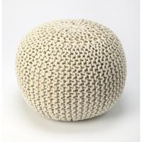 Accent Seating Pincushion Cream Woven Beige Bench thumb