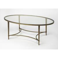 Butler Loft Monica Gold 50 X 30 inch Antique Gold Cocktail Table, Oval photo thumbnail