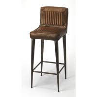 Industrial Chic Maxwell Leather 42 inch Brown Leather Barstool thumb