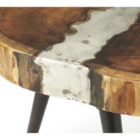 Bisbee Molten Aluminum & Wood 21 X 20 inch Industrial Chic Accent Table 5281330insb.jpg thumb