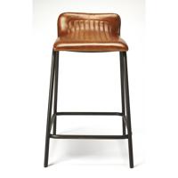 Industrial Chic Ludlow Leather & Metal 29 inch Brown Leather Barstool 5283344insb.jpg thumb