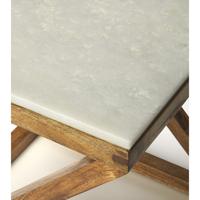 Butler Loft Braylon Marble & Wood 20 X 18 inch Natural Mango Accent Table alternative photo thumbnail
