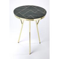 Butler Loft Haven Green Marble & Brass 24 X 19 inch Metalworks Accent Table photo thumbnail