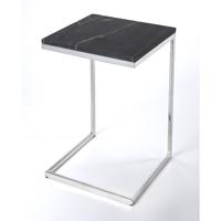 Butler Loft Lawler Nickel Metal & Black Marble 26 X 16 inch Black Stone Accent Table thumb