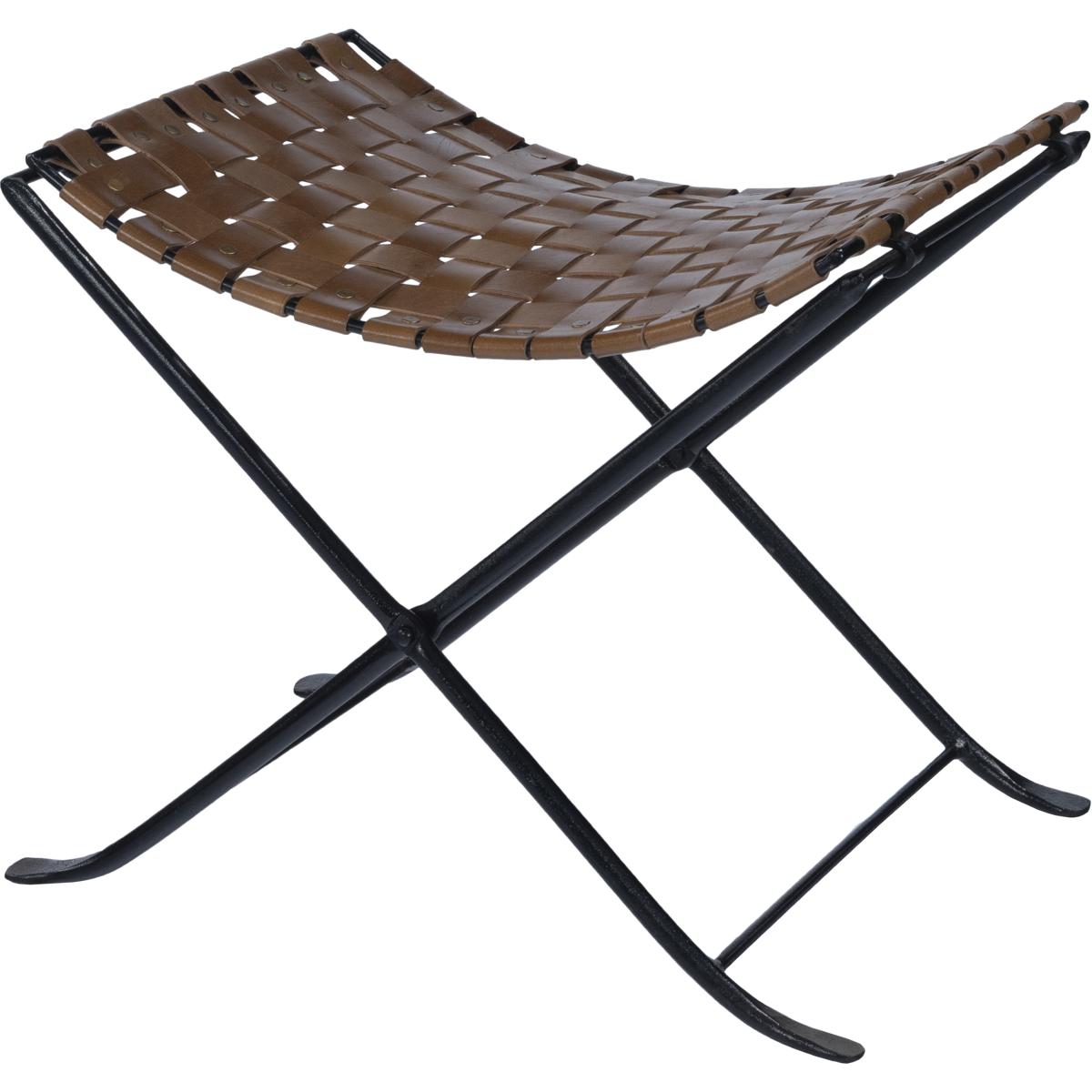 Butler 5448344 Butler Karma Brown Woven Leather Stool