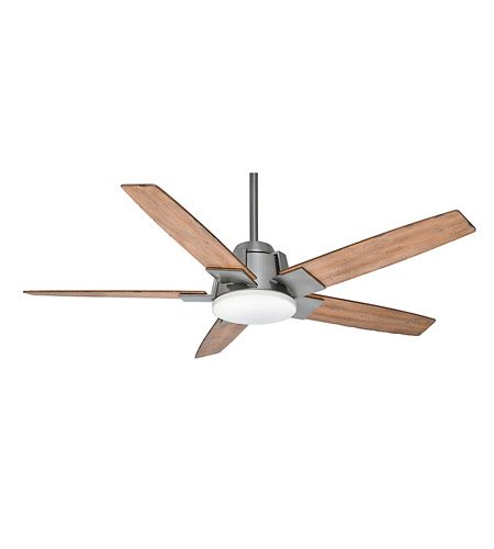 Casablanca 59109 Zudio 56 Inch Brushed Nickel With White Washed Distressed Oak Blades Indoor Ceiling Fan