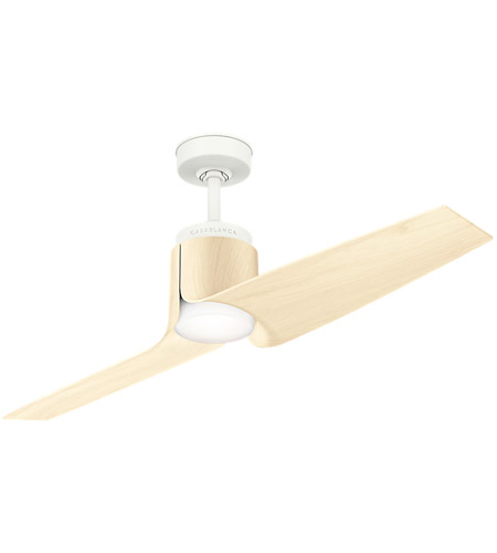 Casablanca 59337 Aya 54 Inch Porcelain White With Reversible White Ash Plastic Blades Outdoor Ceiling Fan