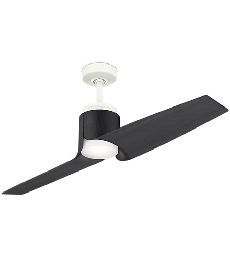 Casablanca 59338 Aya 54 Inch Porcelain White With Reversible Black Ash Plastic Blades Outdoor Ceiling Fan