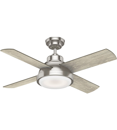 Casablanca 59436 Levitt 44 Inch Brushed Nickel With Reversible Light Grey Oak Barnwood Blades Ceiling Fan