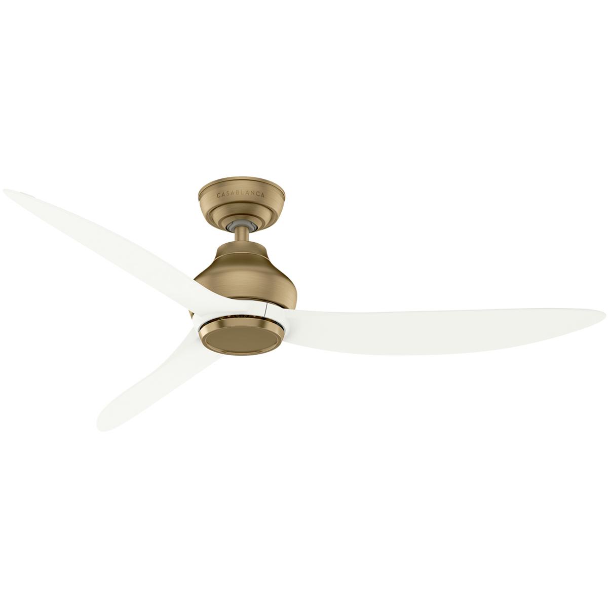 Casablanca 53721 Eyla 52 inch Luxe Gold with Matte White Blades Outdoor Ceiling Fan