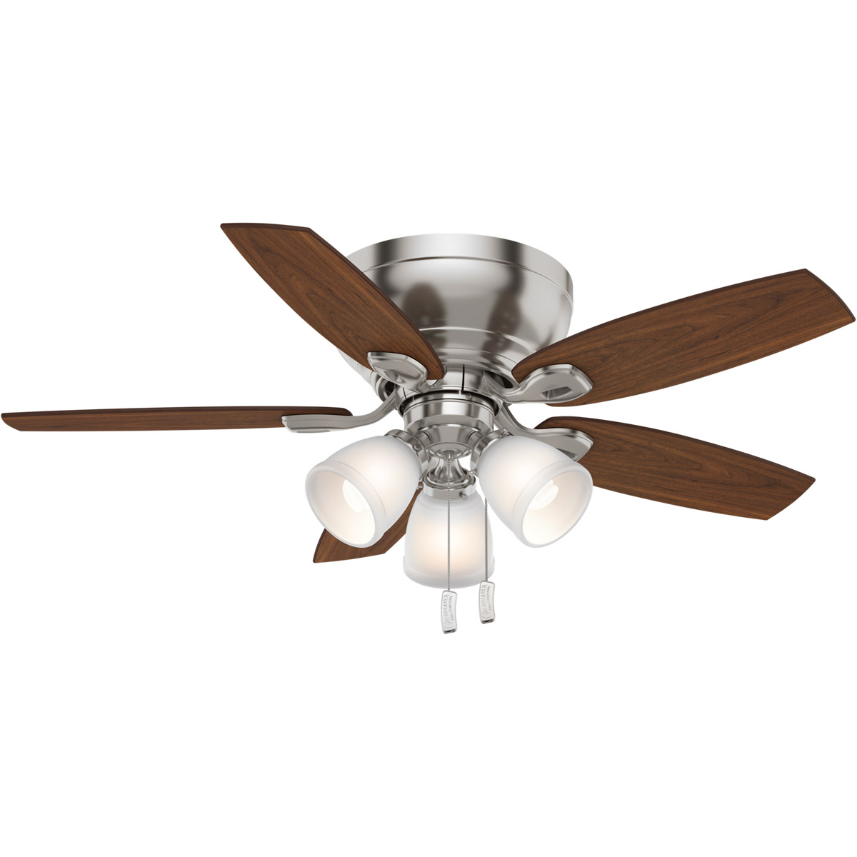 Casablanca 53187 Durant 44 inch Brushed Nickel with Walnut, Burnt Walnut Blades Ceiling Fan