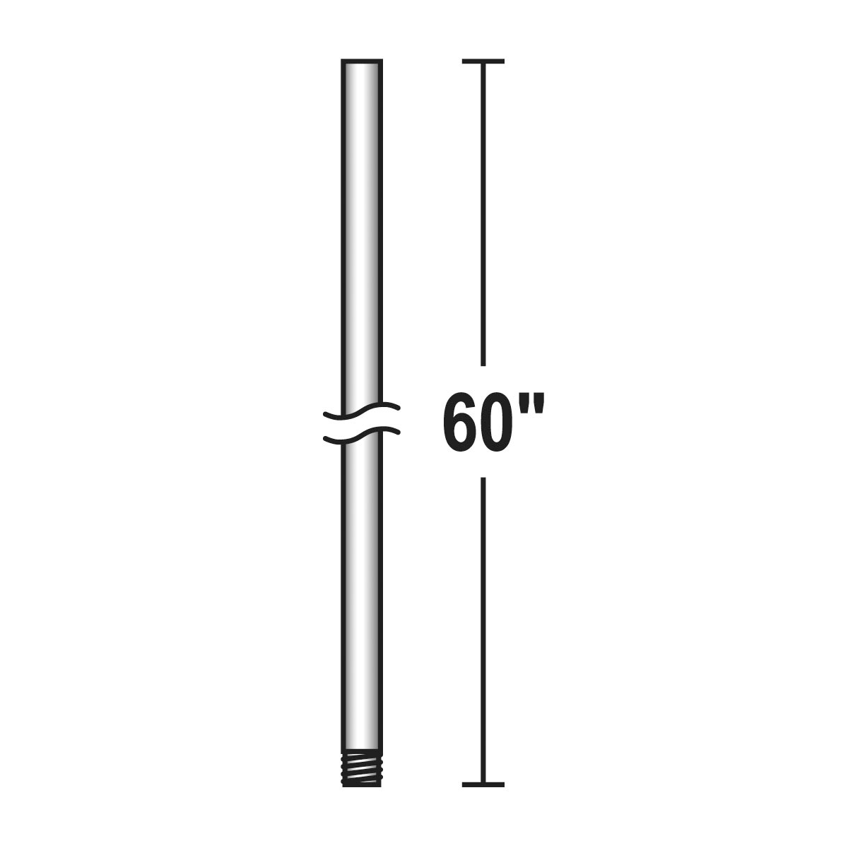Casablanca 26024 Fan Accessory Brushed Nickel Fan Downrod