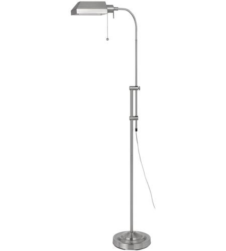 Cal Lighting BO-117FL-BS Pharmacy 46 inch 100 watt Brushed Steel Floor Lamp Portable Light, Adjustable Pole photo