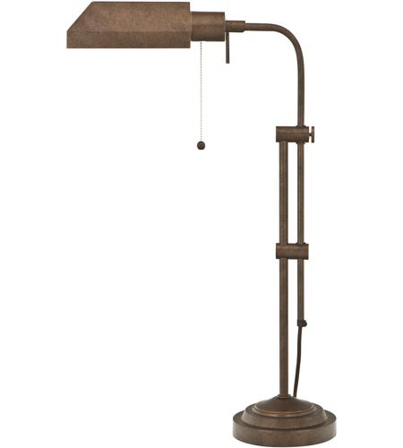 Cal Lighting BO-117TB-RU Pharmacy 22 inch 60 watt Rust Table Lamp Portable Light, Adjustable Pole