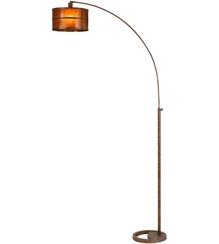 Cal Lighting BO-2036-1L Pharmacy 83 inch 100 watt Rust Arc Floor Lamp Portable Light