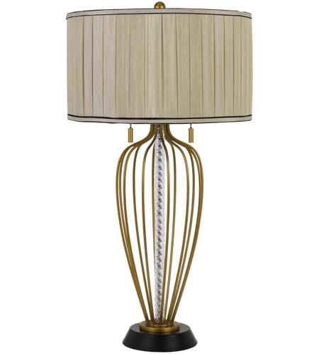 Cal Lighting BO-2859TB Laval 31 inch 60 watt Antique Brass and Black Table Lamp Portable Light