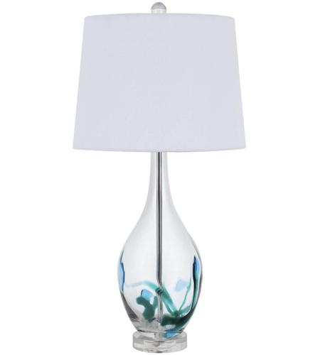 Cal Lighting BO-2996TB Harlan 27 inch 150.00 watt Clear/Turquoise Table Lamp Portable Light