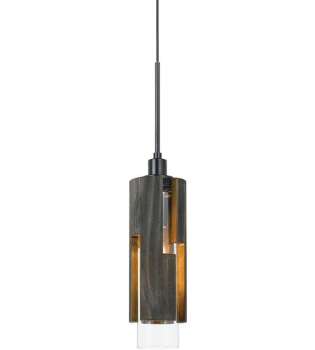 Cal Lighting FX-3641-1 Reggio 1 Light 6 inch Wood and Black Chandelier Ceiling Light