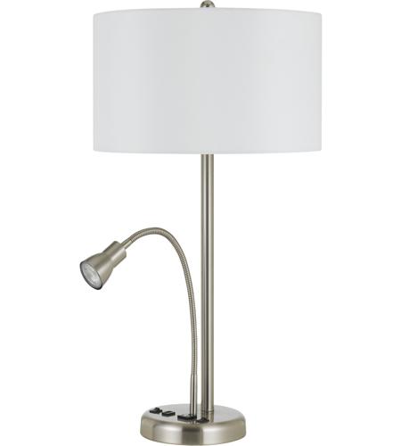Cal Lighting LA-2698TB-1-BS Signature 29 inch 100 watt Brushed Steel Gooseneck Table Lamp Portable Light