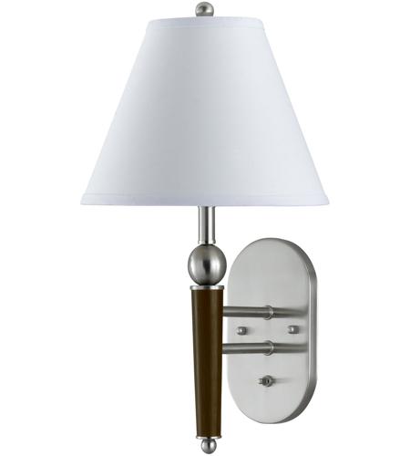 Cal Lighting LA-8005WL-1RBS Hotel 1 Light 12 inch Brushed Steel and Espresso Wall Lamp Wall Light