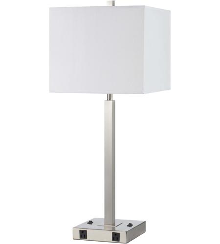 Cal Lighting LA-8028NS-2-BS Signature 30 inch 60 watt Brushed Steel Table Lamp Portable Light
