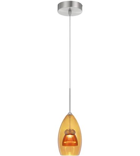 Cal Lighting UP-128-AM-AMBCL Double Glass LED 4 inch Amber/Yellow Mini Pendant Ceiling Light