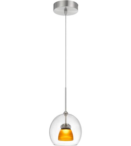 Cal Lighting UP-335-CL-AMBFR Double Glass LED 6 inch Frosted Yellow Mini Pendant Ceiling Light