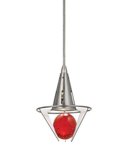 Cal Lighting Upl 934 Red Signature Led 6 Inch Brushed Steel Pendant Ceiling Light