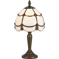 Cal Lighting BO-2384AC Tiffany 13 inch 40 watt Antique Brass Accent Table Lamp Portable Light photo thumbnail