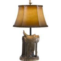 Cal Lighting BO-2728TB Cowboy Saddle 31 inch 150 watt Antique Bronze Table Lamp Portable Light thumb