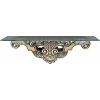 Cal Lighting BO-821CST Leaf and Bead 38 X 7 inch Antique Silver Wall Mount Console Table thumb