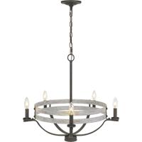 Cal Lighting FX-3733-5 Brig 5 Light 5 inch Natural Wood and Iron Chandelier Ceiling Light alternative photo thumbnail