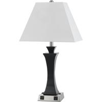 Cal Lighting LA-8021NS-2-BS Hotel 29 inch 60 watt Brushed Steel and Espresso Table Lamp Portable Light photo thumbnail