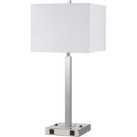 Cal Lighting LA-8028NS-2-BS Signature 30 inch 60 watt Brushed Steel Table Lamp Portable Light thumb