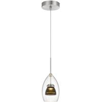 Cal Lighting UP-128-CL-SMOCL Double Glass LED 4 inch Smoked Mini Pendant Ceiling Light photo thumbnail