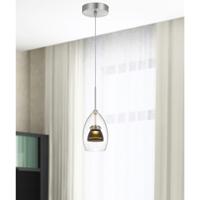 Cal Lighting UP-128-CL-SMOCL Double Glass LED 4 inch Smoked Mini Pendant Ceiling Light alternative photo thumbnail