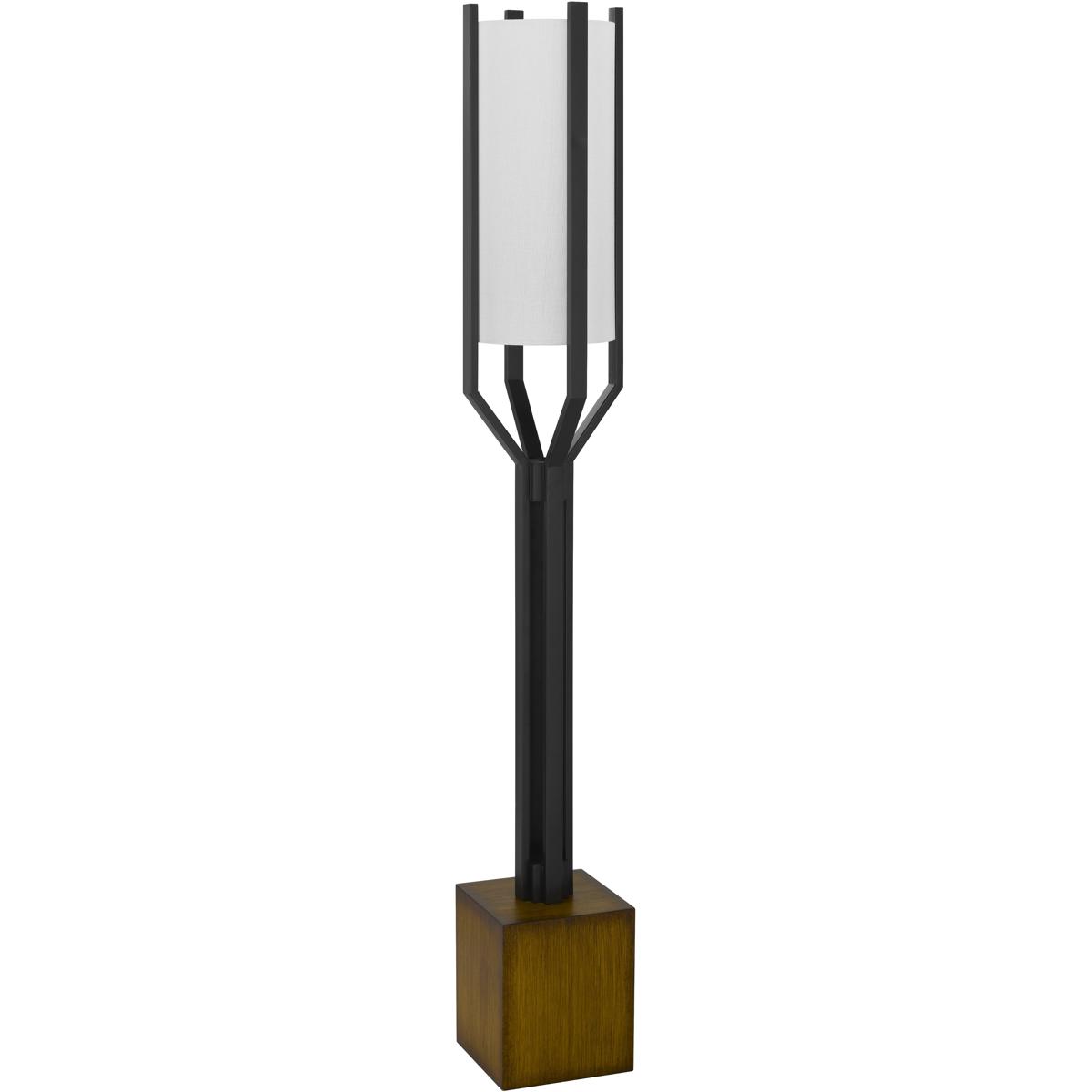 Cal Lighting BO-3233FL Woodsmere 60 inch 60 watt Matte Black and Wood Floor Lamp Portable Light