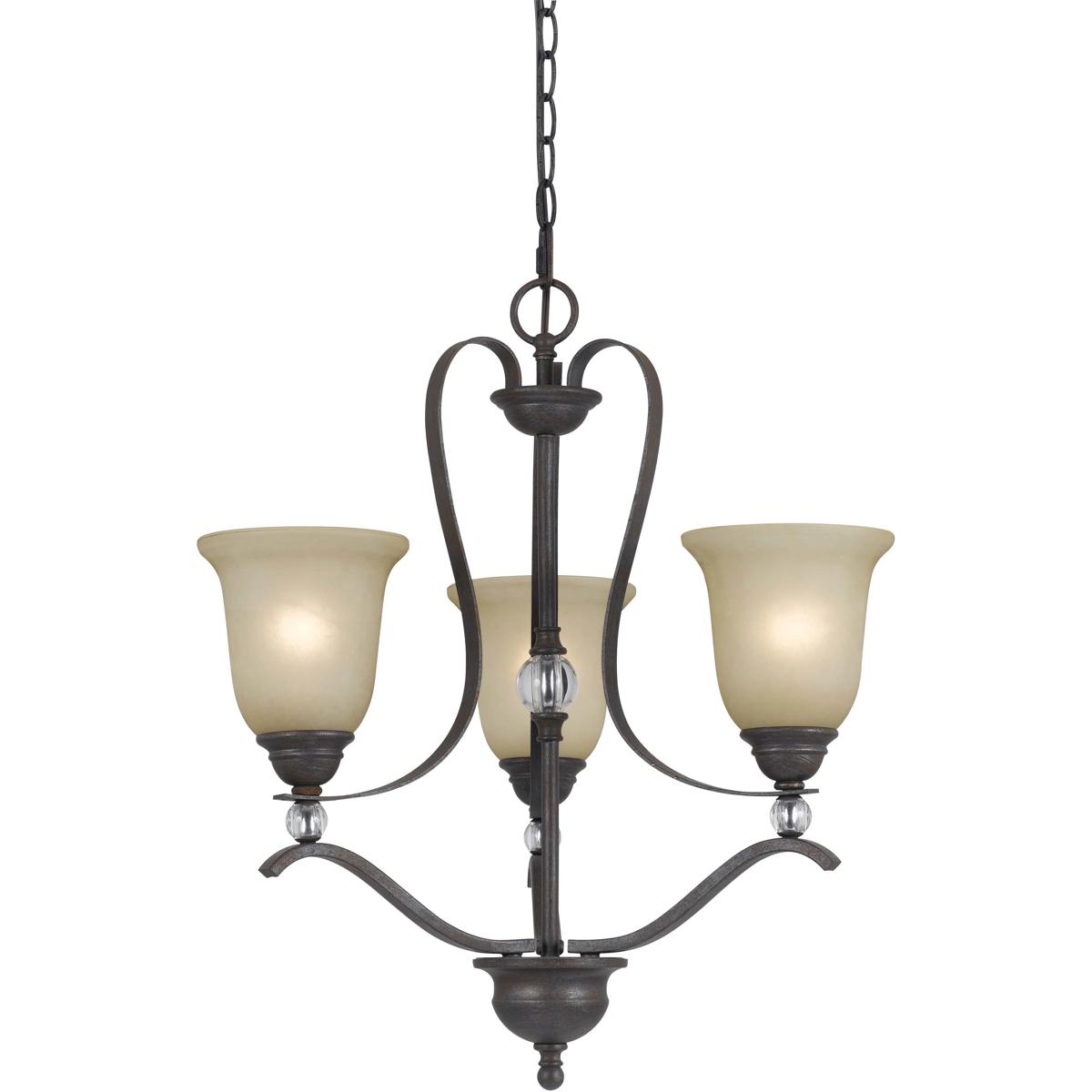 Cal Lighting FX-3530/3 Riverton 3 Light 22 inch Dark Bronze Chandelier Ceiling Light