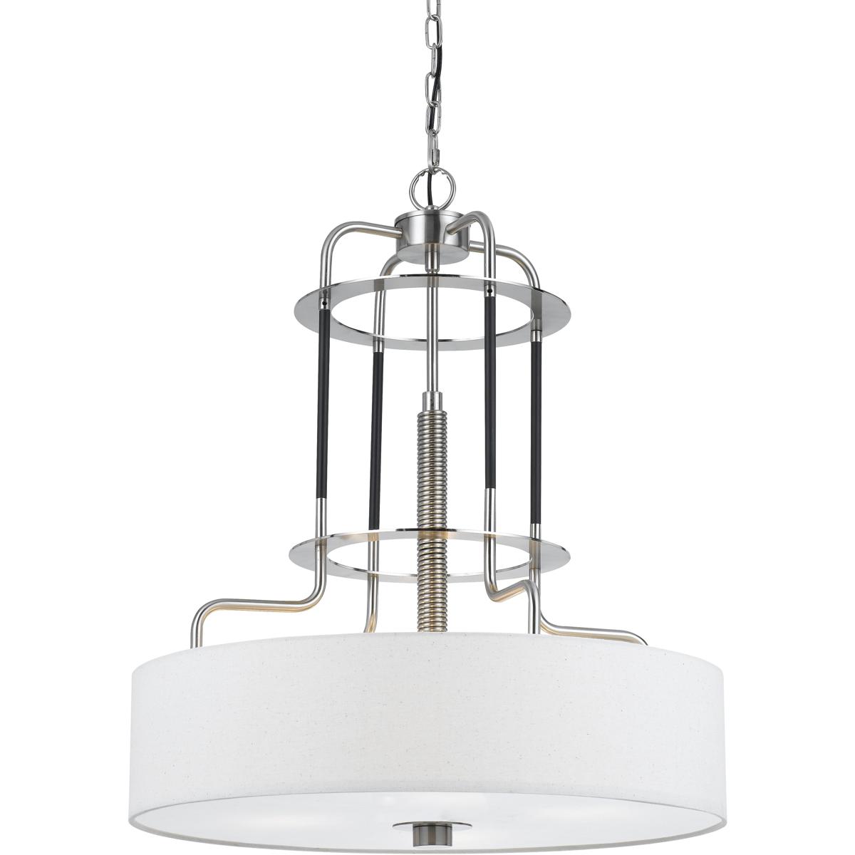 Cal Lighting FX-3652-4 Transformer 4 Light 24 inch Brushed Steel Chandelier Ceiling Light