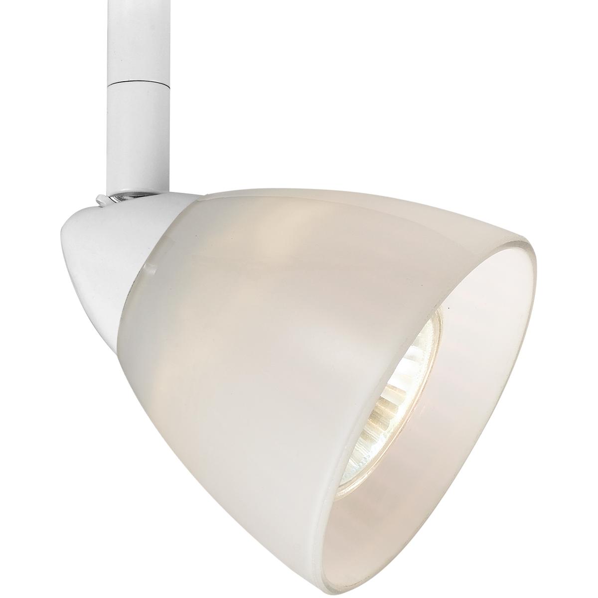 Cal Lighting HT954WHWH Serpentine 1 Light 120V White Track Head Ceiling Light in White Glass