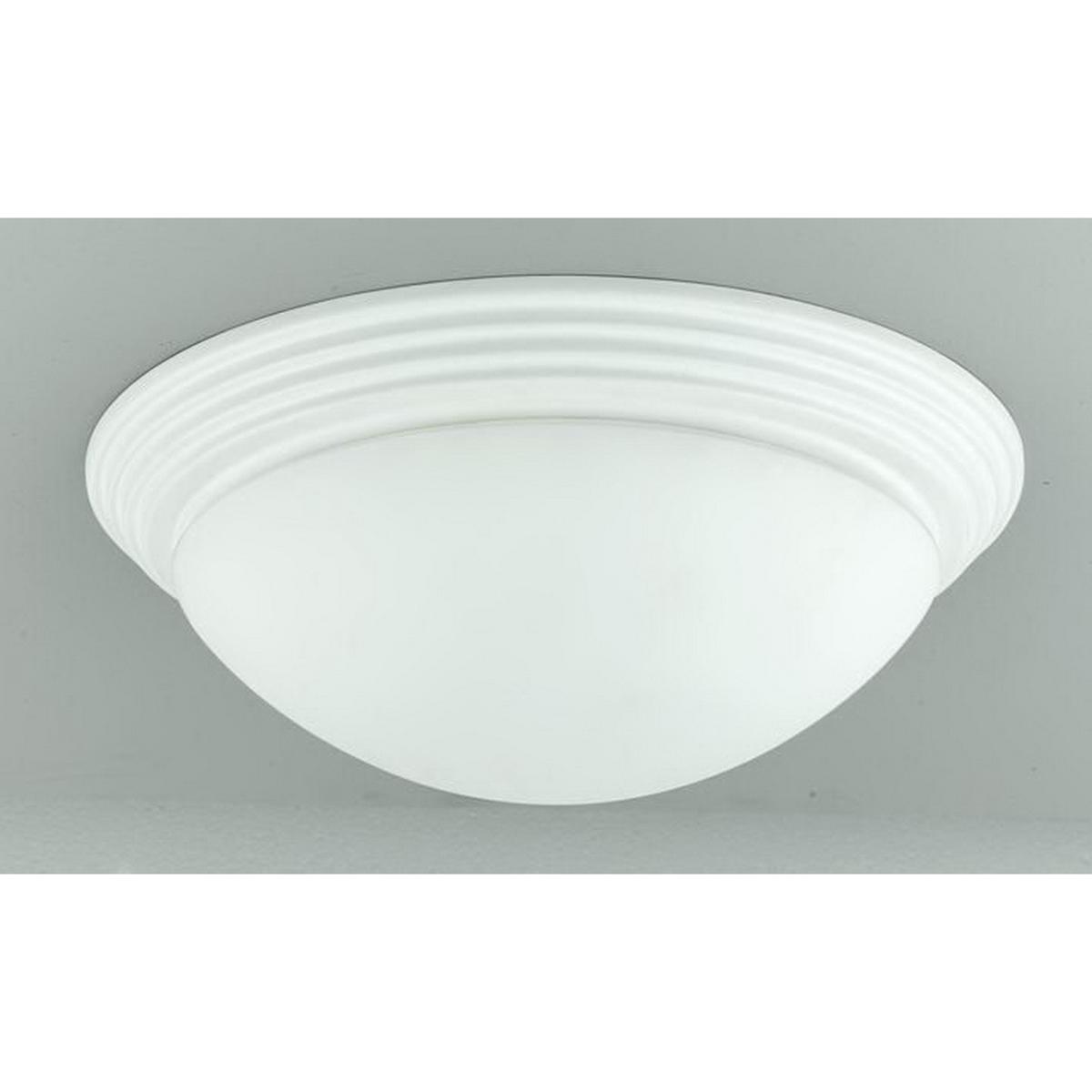 Cal Lighting LA-181L-WH Signature 2 Light 16 inch White Flushmount Ceiling Light