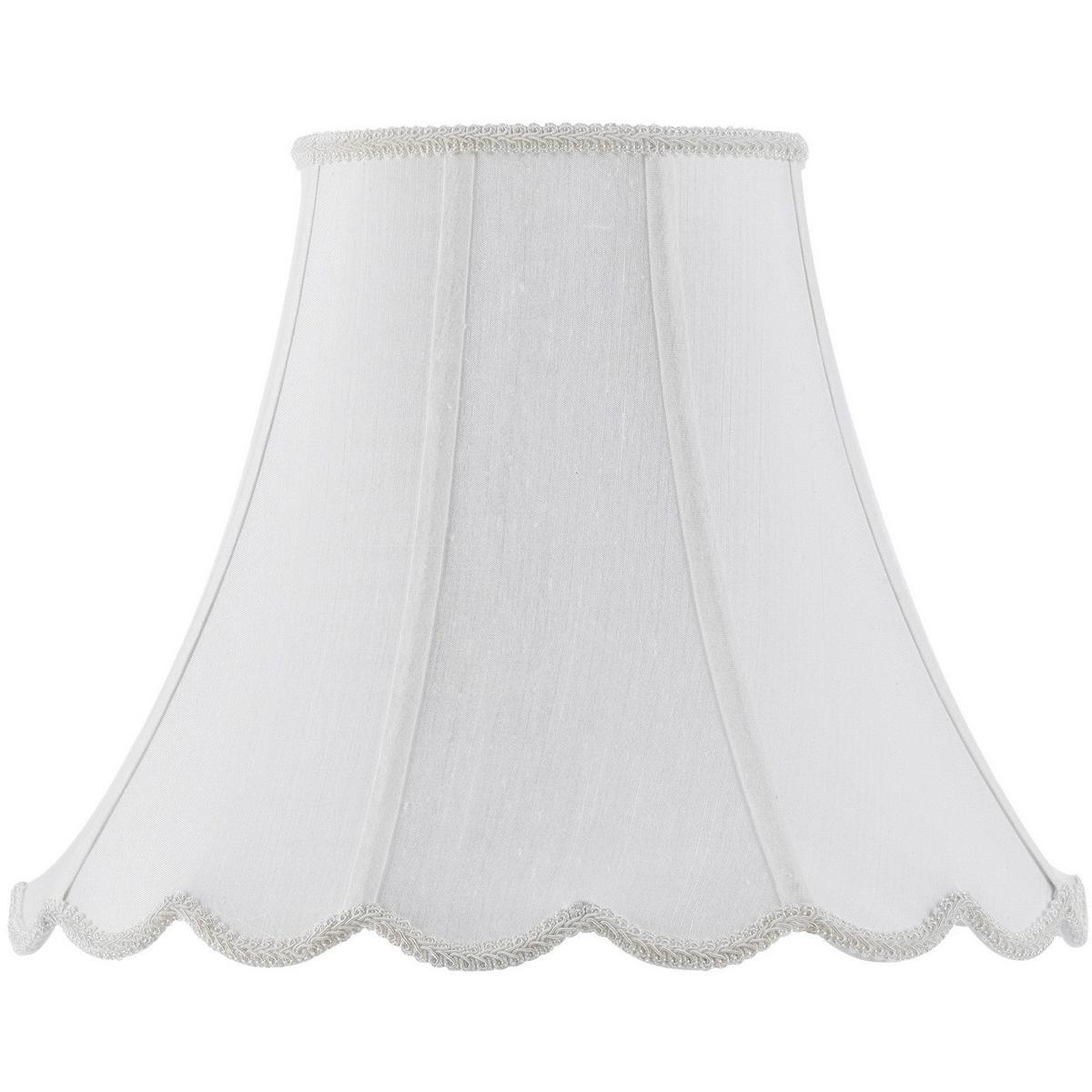 Cal Lighting SH-8105/12-WH Bell White 12 inch Shade Spider, Vertical Piped Scallop