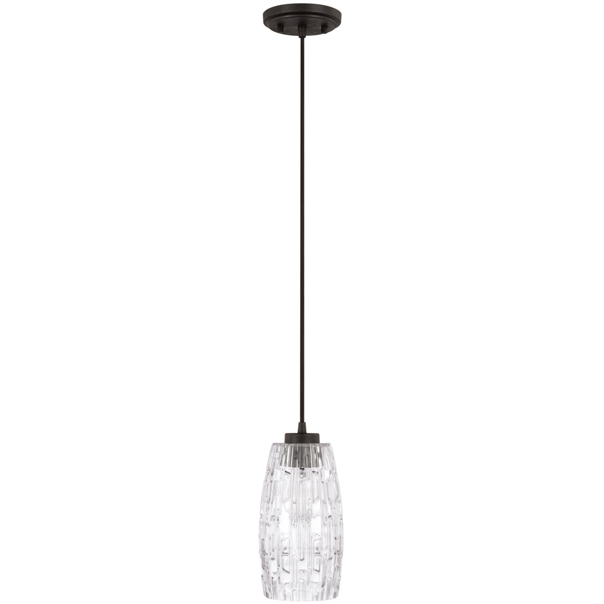Lighting New York 328611BI-450 Capital Lighting Casper 1 Light 5.25 inch Black Iron Pendant Ceiling Light 328611BI-450 - Open Box