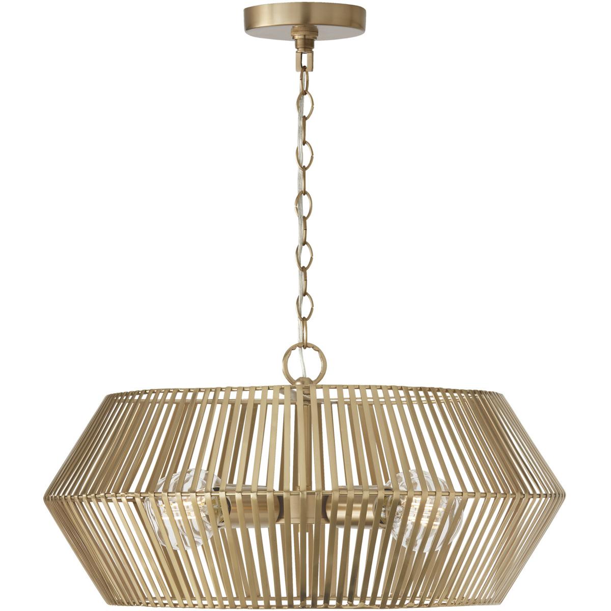 Capital Lighting 330341MA Kaiya 4 Light 22 inch Matte Brass Pendant Ceiling Light