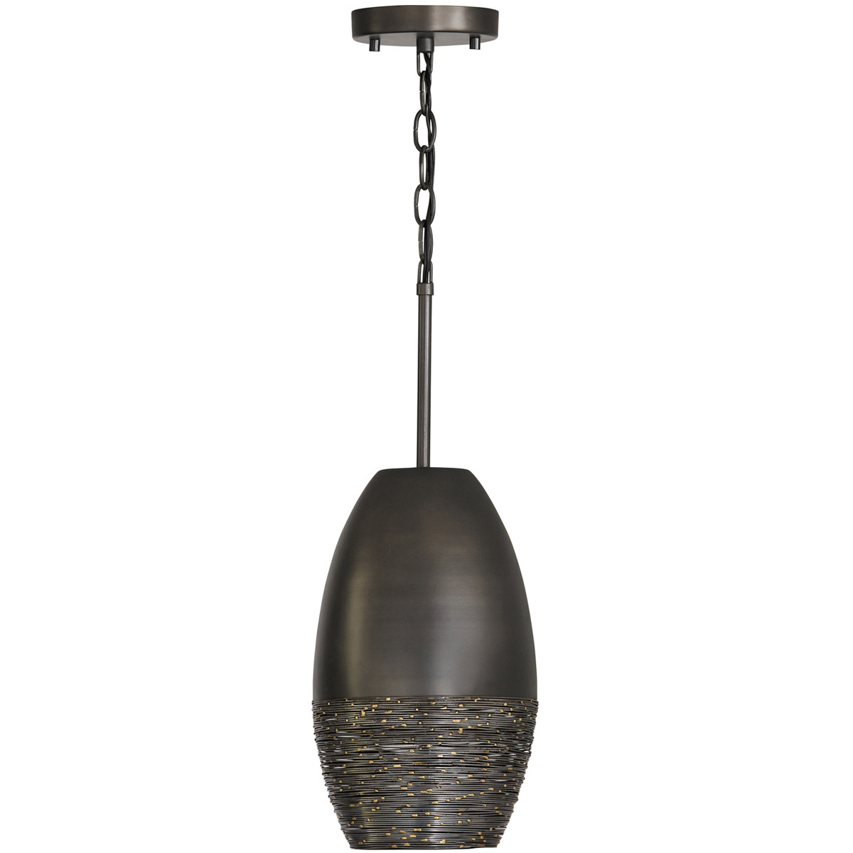 Capital Lighting 335111GI Sana 1 Light 8 inch Grey Iron Pendant Ceiling Light