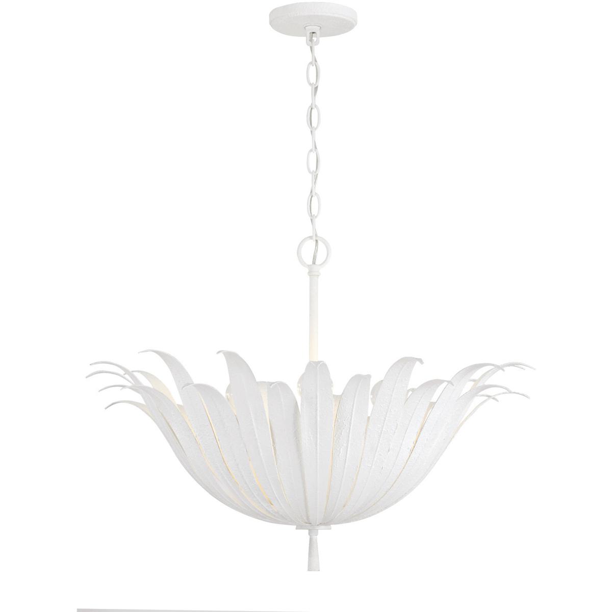 Capital Lighting 349541XW Eden 4 Light 24 inch Textured White Pendant Ceiling Light