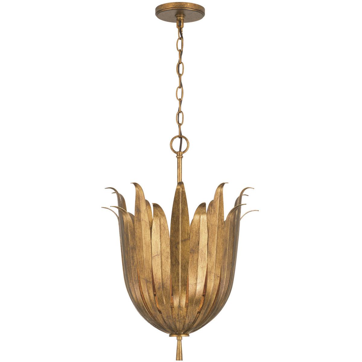 Capital Lighting 349542AG Eden 4 Light 16 inch Antique Gold Pendant Ceiling Light
