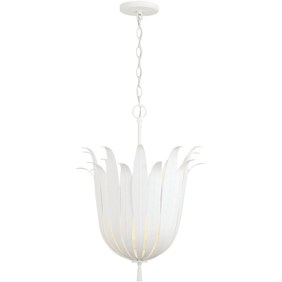 Capital Lighting 349542XW Eden 4 Light 16 inch Textured White Pendant Ceiling Light