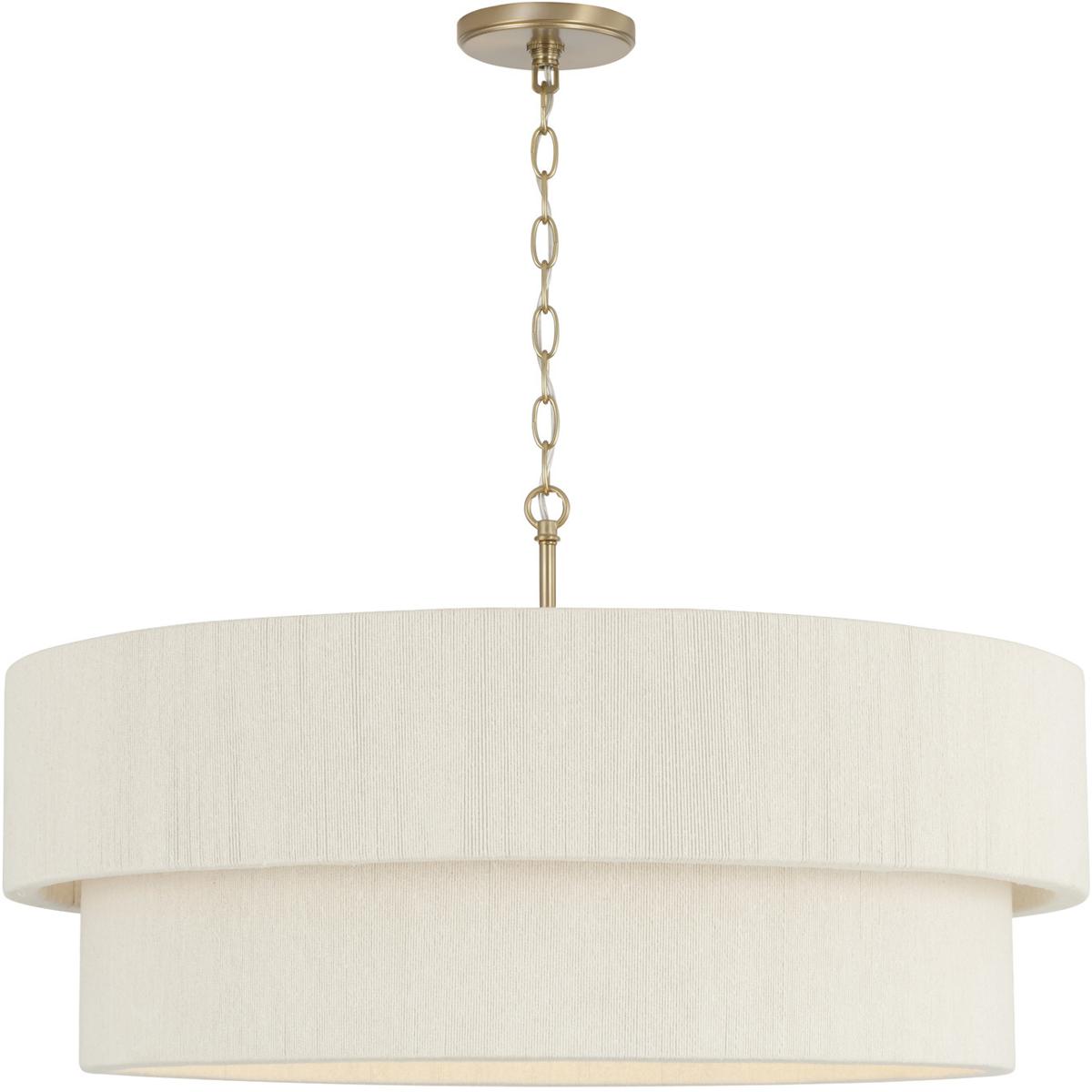 Lighting New York R-349842MA Capital Lighting Delaney 4 Light 30 inch Matte Brass Pendant Ceiling Light 349842MA - Open Box