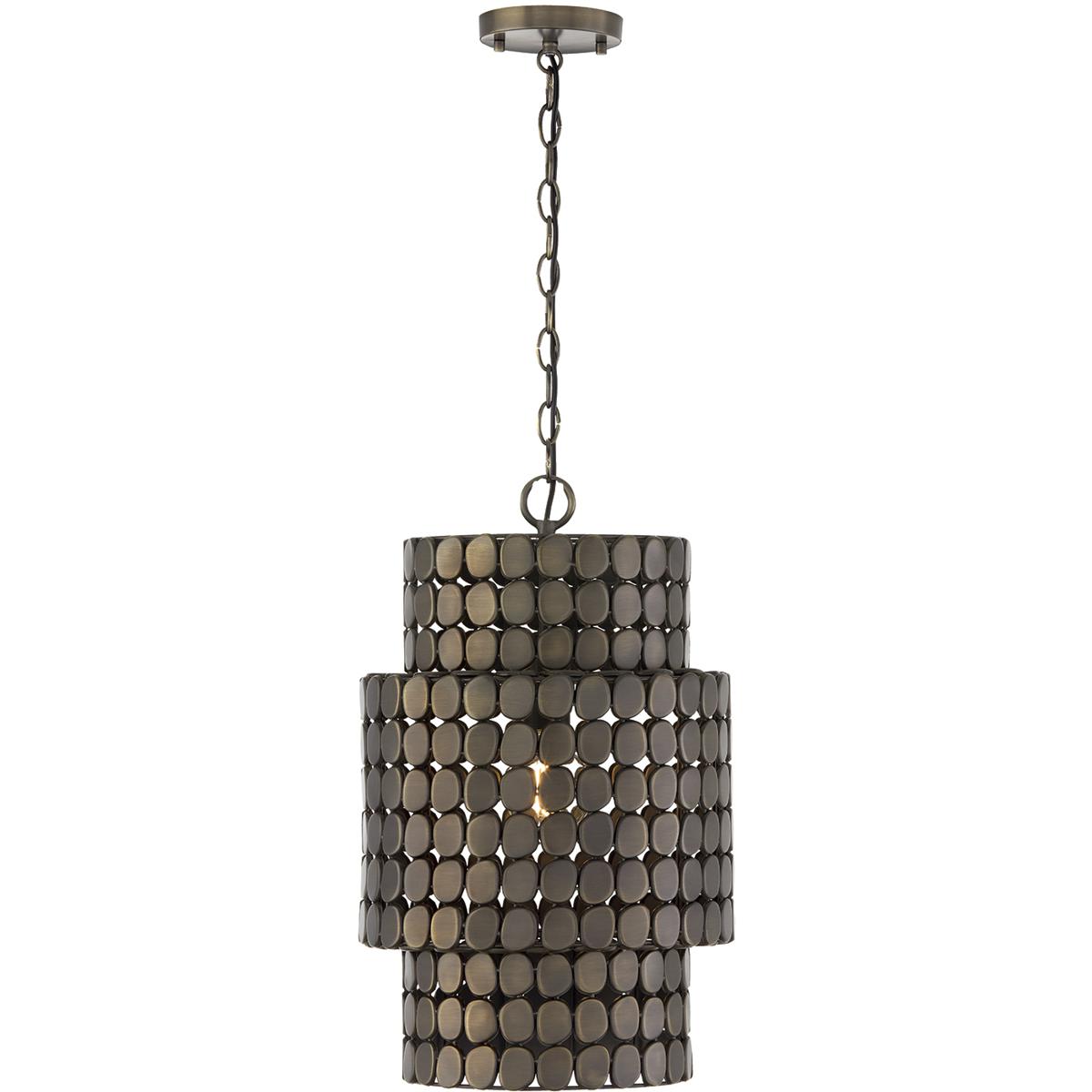 Capital Lighting 354111DR Eliana 1 Light 13 inch Dark Brass Pendant Ceiling Light